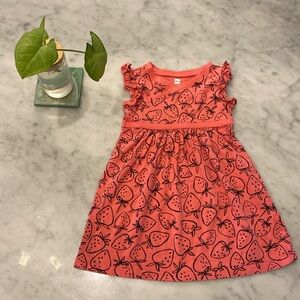 TEA collection coral colored strawberry 🍓 toddler dress 🍓
